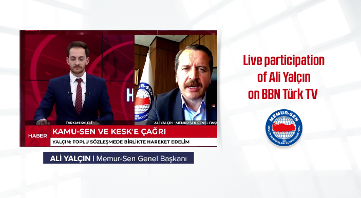 Live participation of Ali Yalçın on BBN Türk TV