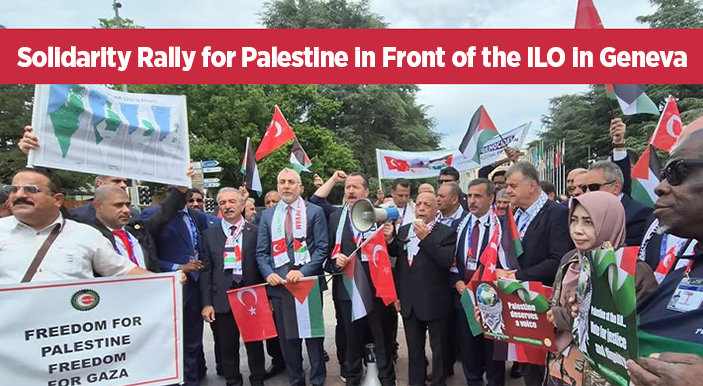 Solidarity Rally for Palestine in Front of the ILO in Geneva
