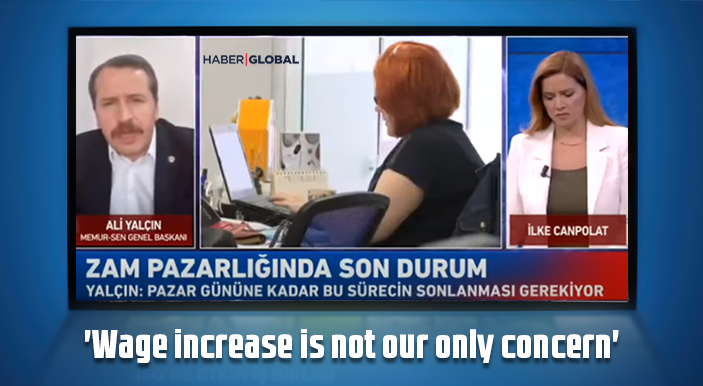 Yalçın's intervention on Bloomberg HT's TV sets