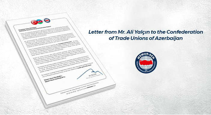 Letter from Mr. Ali Yalçın to the Confederation of Trade Unions of Azerbaijan