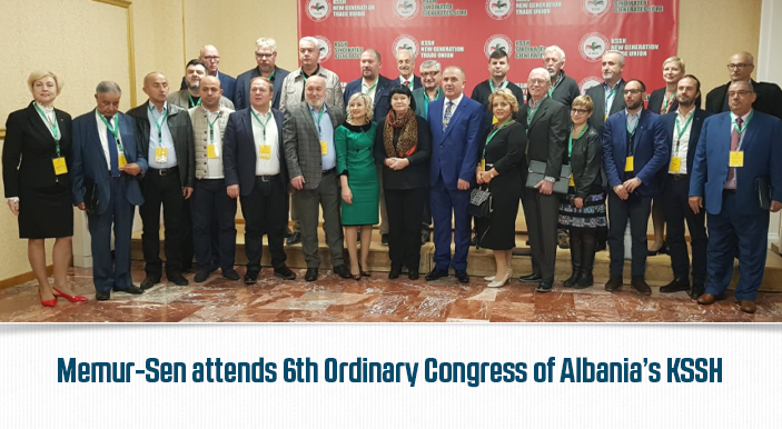 Memur-Sen attends 6th Ordinary Congress of Albania’s KSSH