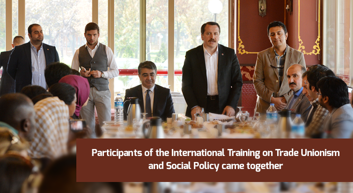 Participants of the International Training on Trade Unionism and Social Policy came together