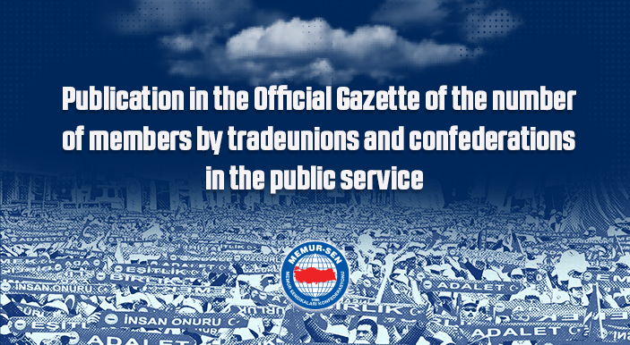 Publication in the Official Gazette of the number of members by trade unions and confederations in the public service