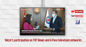 Yalçın's participation on TRT News and A Para television networks