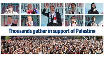 Thousands gather in support of Palestine