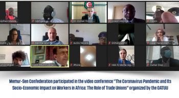 Memur-Sen Confederation participated in the video conference "The Coronavirus Pandemic and Its Socio-Economic Impact on Workers in Africa: The Role of Trade Unions" organized by the OATUU