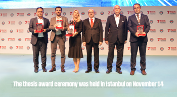The thesis award ceremony was held in Istanbul on November 14